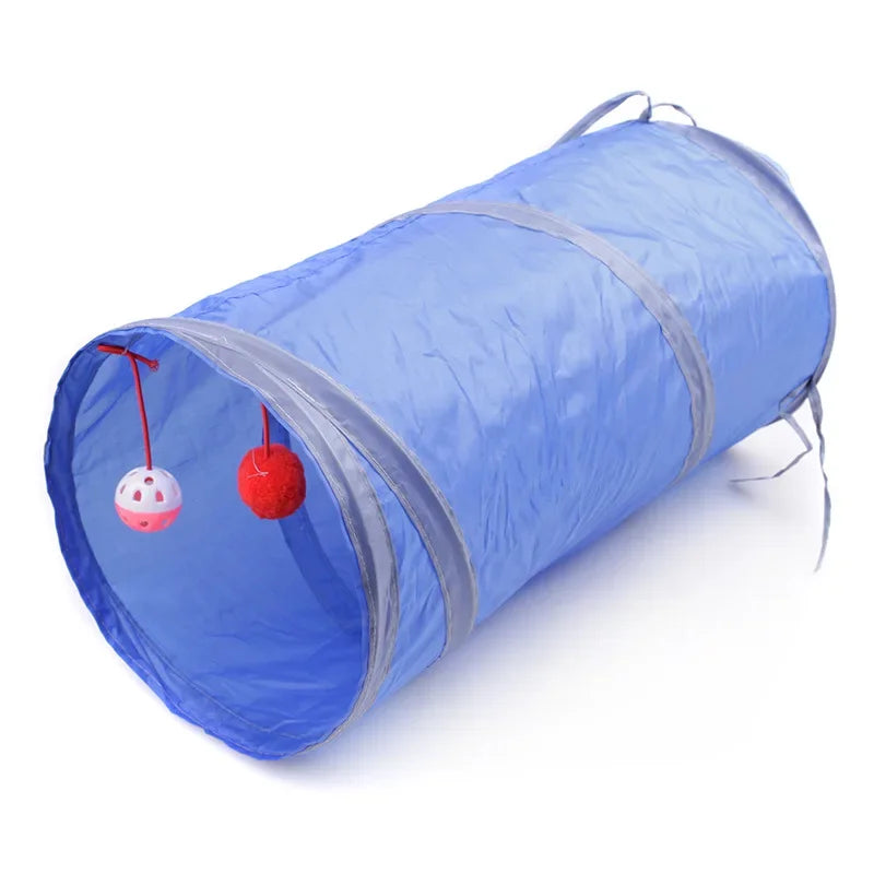 Collapsible Canvas Interactive Cat Tunnel