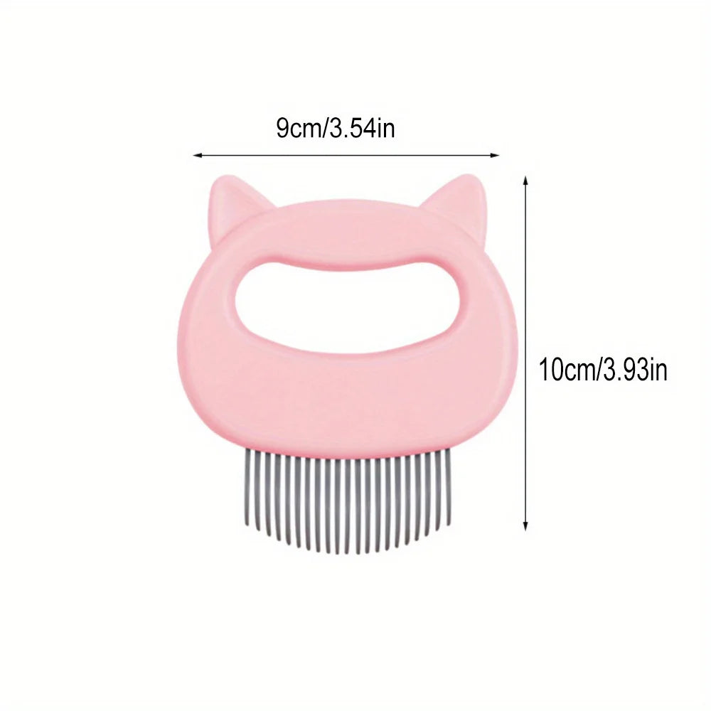 Gentle Detangling Cat Massage Comb - Easy-Grip Shedding & Grooming Brush