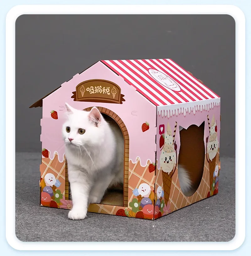 Premium 3-in-1 Eco-Friendly Cat Condo Lounge Sofa & Scratching House