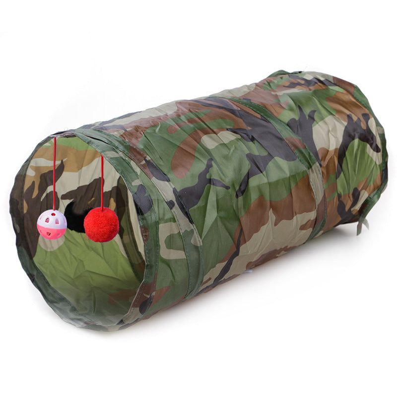 Collapsible Canvas Interactive Cat Tunnel