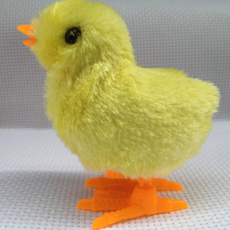 Hopping Clockwork Chick Interactive Kitten Toy