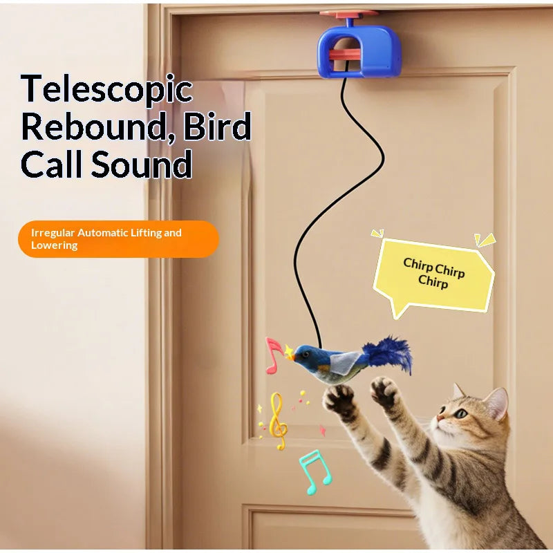 Smart Automatic Yo-Yo Cat Teaser | Motorized Hands-Free Hanging Toy for Bored Cats