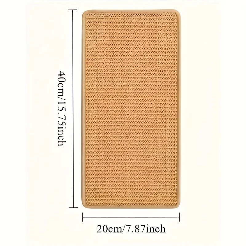 Heavy-Duty Wall-Mounted Cat Scratching Pad with Sofa-Safe Velcro Mounts