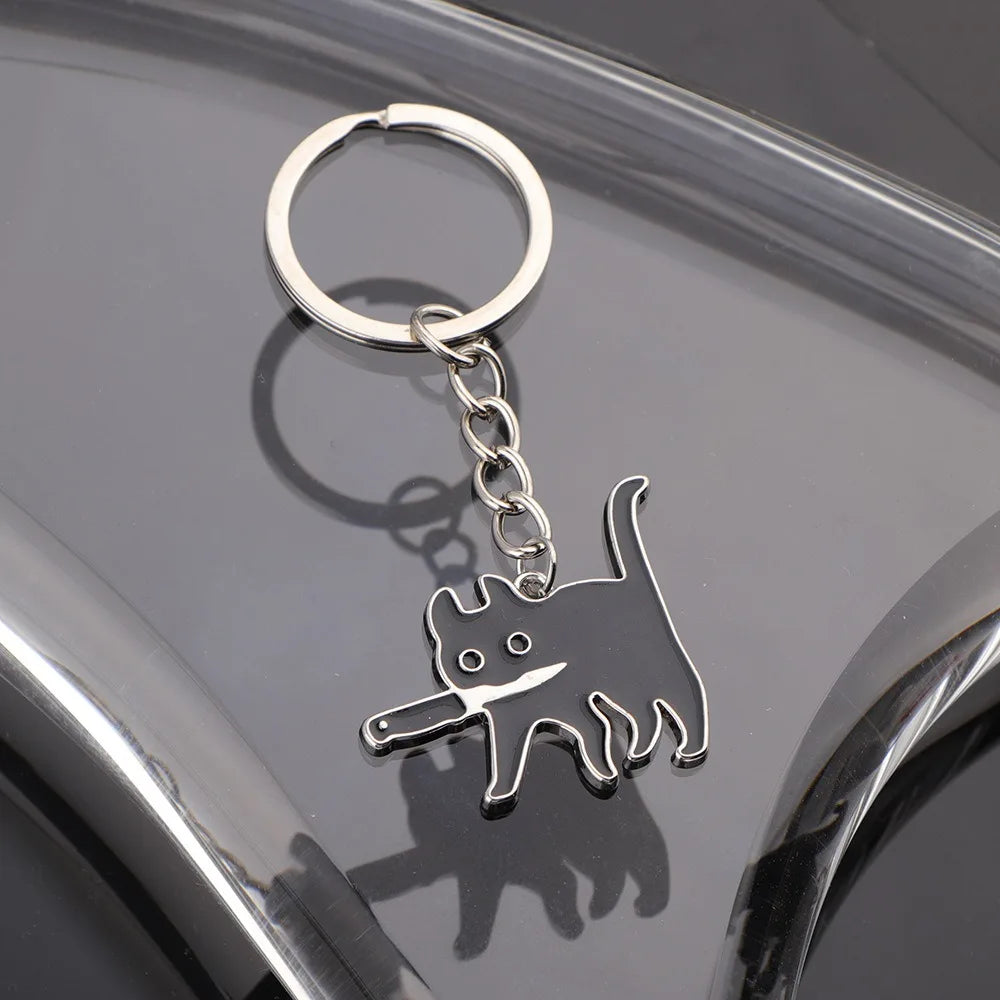 Cute Black Cat Keychain