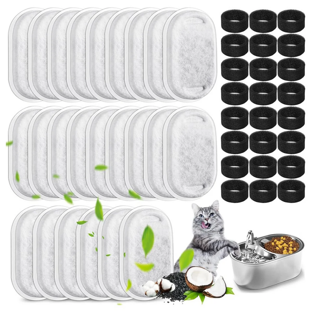 48-Pack Cat Water Fountain Filters & Replacement