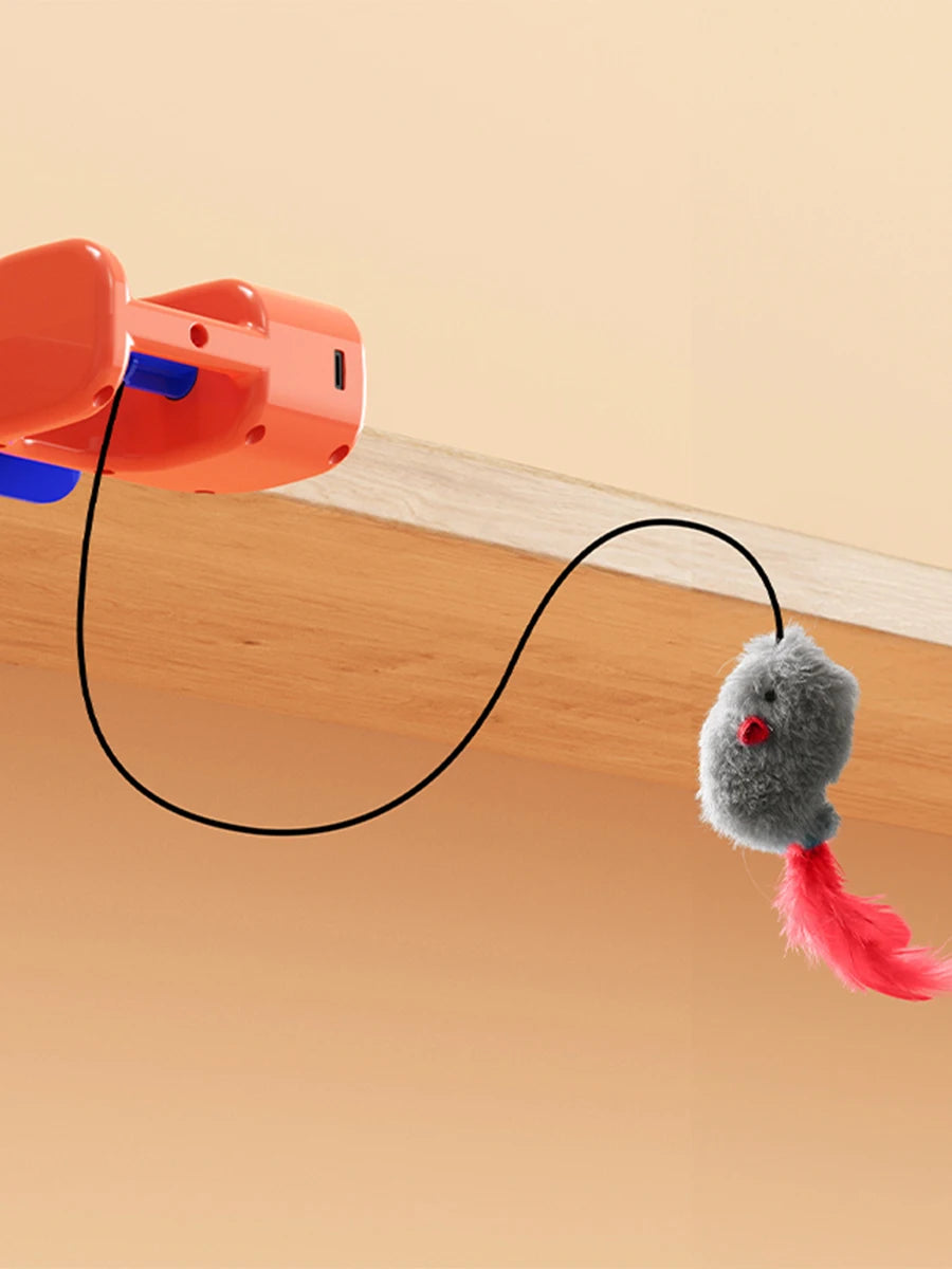 Smart Automatic Yo-Yo Cat Teaser | Motorized Hands-Free Hanging Toy for Bored Cats