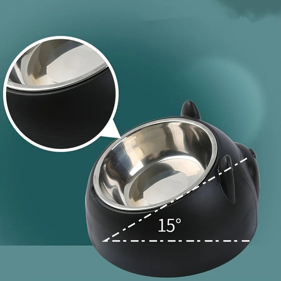 Orthopedic Elevated Stainless Steel Cat Bowl – Protect Your Cat's Neck & Digestion