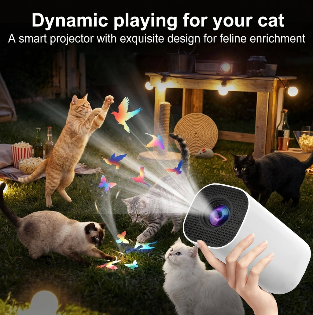 CinemaCat™ 180° Smart Indoor Pet Projector