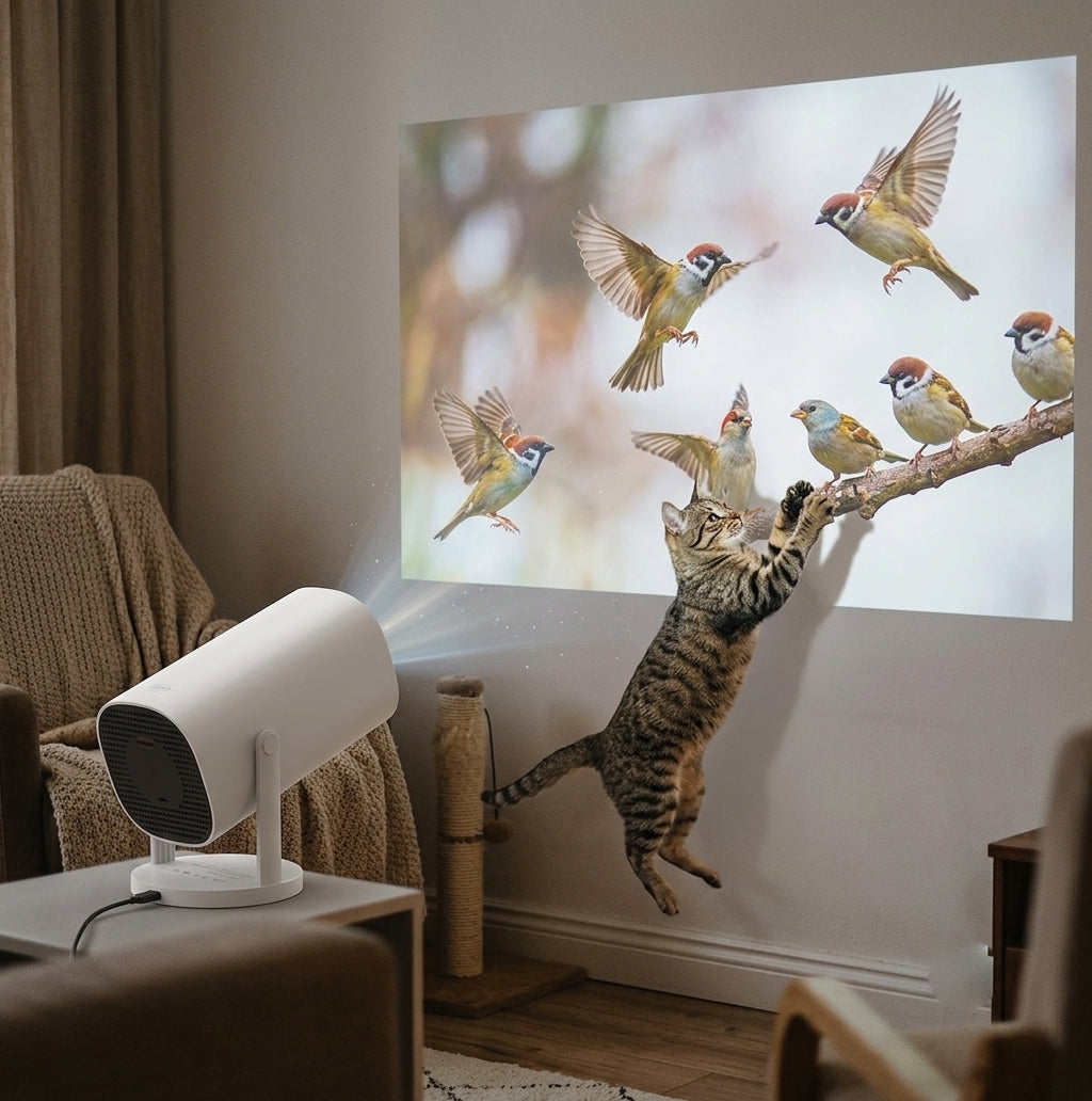 CinemaCat™ 180° Smart Indoor Pet Projector
