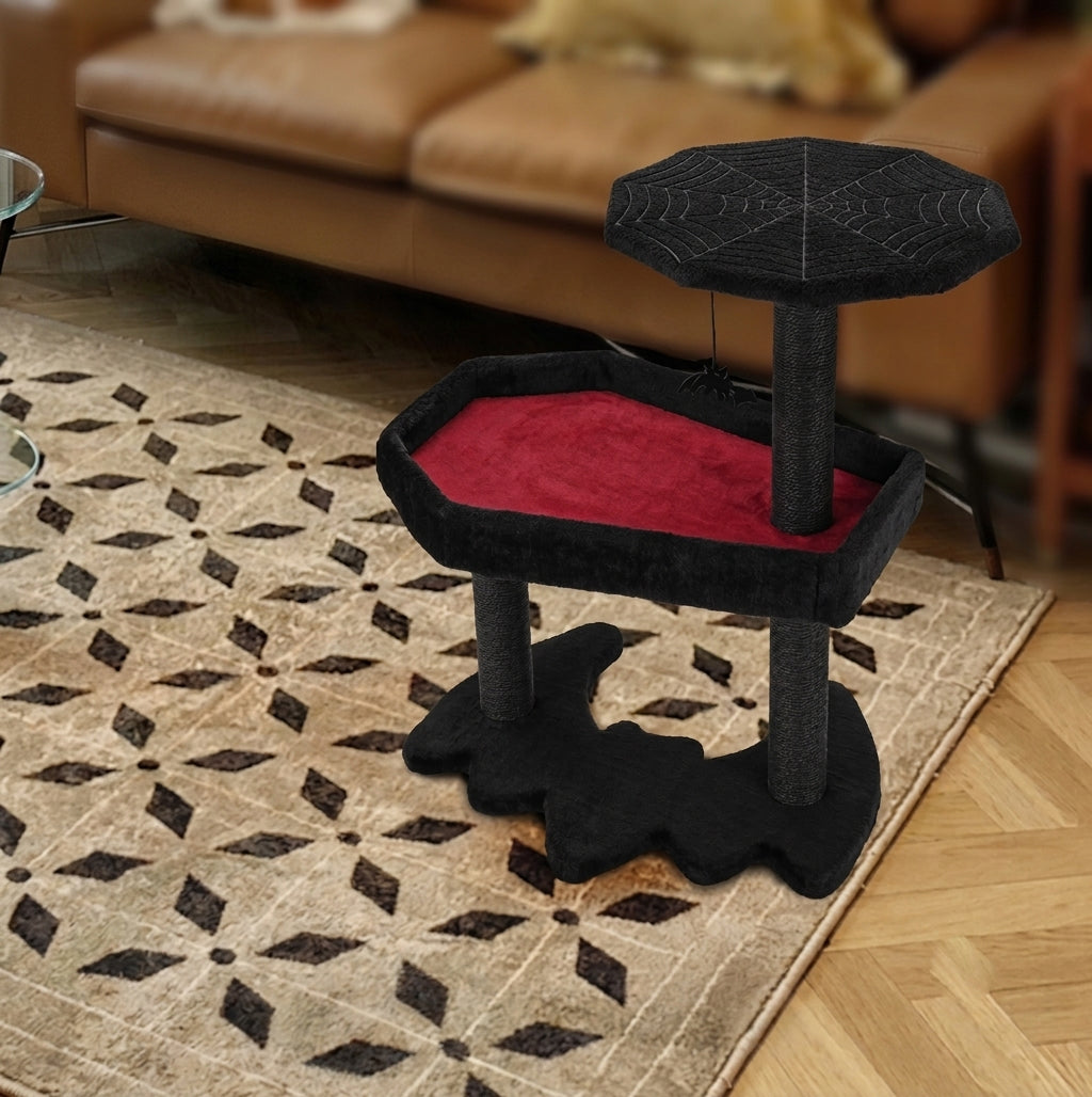 Gothic Coffin Cat Tree | Spooky Alternative Cat Tower