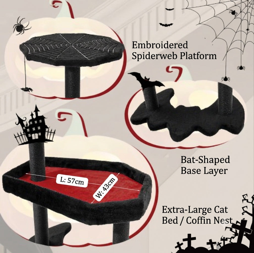 Gothic Coffin Cat Tree | Spooky Alternative Cat Tower