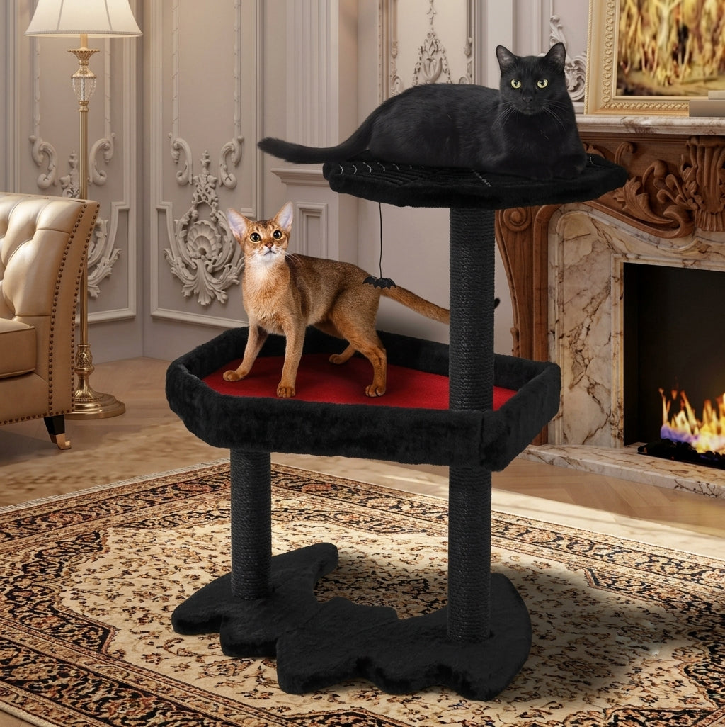 Gothic Coffin Cat Tree | Spooky Alternative Cat Tower